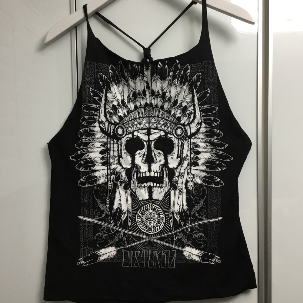 Continental Bare back tank top skull